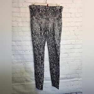 SPANX Black and White Snakeskin Leggings